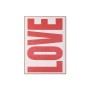 Painting Home ESPRIT Love Red Pink Modern 103 x 4,5 x 143 cm 103 x 4 x 143 cm