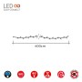 Wreath of LED Lights EDM 71252 Blue 4 m