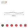 Wreath of LED Lights EDM 71253 Easy-Connect Multicolour 4 m