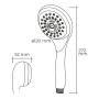 Pomme de douche EDM 01344 ABS Moderne Chrome 12 x 5,2 x 27,2 cm Multicouleur