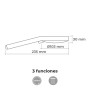 Pomme de douche EDM 01330 ABS Chrome Rond 10,3 x 3 x 23,5 cm