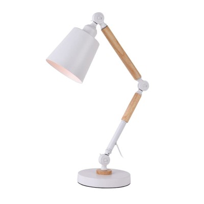 Flexo/Lampe de bureau EDM 32117 Blanc Métal 60 W E27 Ø 18 x 53 cm