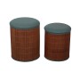 Pouf Versa Vert Lin Bambou Bois MDF