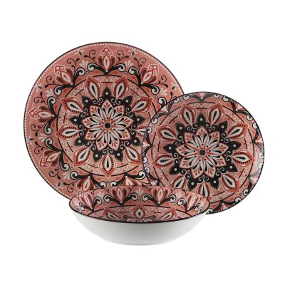 Tableware Versa Pink Porcelain 18 Pieces