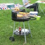 Coal Barbecue with Wheels Grill Black Ø 51 cm