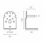 Support de store Micel TLD08 Blanc 6,5 x 8,6 x 10,8 cm Axe