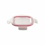 Set of lunch boxes Bergner Walking Anywhere Borosilicate Glass cuadradas Squared 320 ml 520 ml 800 Pages Red
