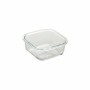 Ensemble de Boîtes à Lunch Bergner Walking Anywhere Verre Borosilicaté cuadradas Carré 320 ml 520 ml 800 Pages Rouge