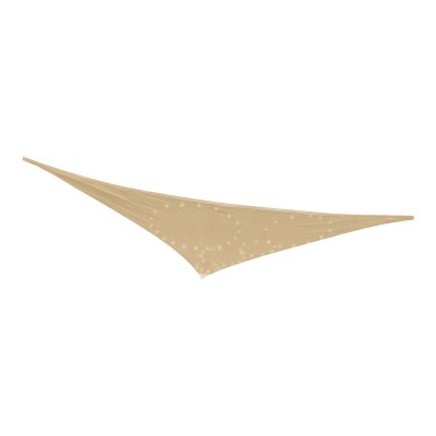 Shade Sail Beige 3 x 3 x 3 m LED Light Exterior Solar Awning