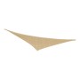 Shade Sail Beige 3 x 3 x 3 m LED Light Exterior Solar Awning