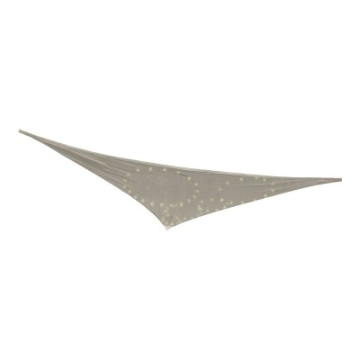 Shade Sail Grey 3 x 3 x 3 m LED Light Exterior Solar Awning