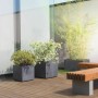 Self-watering planter Deroma Anthracite 79 cm Plastic Rectangular