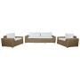 Garden furniture Home ESPRIT White Brown Beige Light brown 248 x 85 x 80 cm 222 x 85 x 80 cm (4 Pieces)