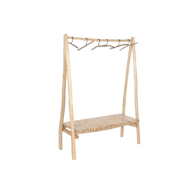 Coat rack Home ESPRIT Natural Eucalyptus wood 120 x 50 x 160 cm