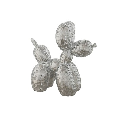 Figurine Décorative Home ESPRIT Argenté Chien 26 x 12 x 26 cm