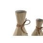 Ensemble de 3 Vases Home ESPRIT Blanc Doré Métal 14 x 14 x 67 cm (3 Pièces)