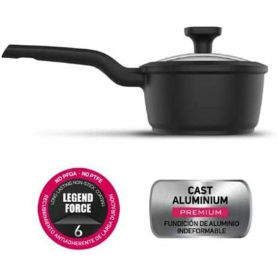 Casserole with lid Taurus KCK3018 Black 18 cm Ø 18 cm