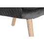 Armchair DKD Home Decor Natural Wood Polyester Dark grey (66 x 67 x 92 cm)
