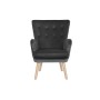Armchair DKD Home Decor Natural Wood Polyester Dark grey (66 x 67 x 92 cm)
