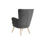 Armchair DKD Home Decor Natural Wood Polyester Dark grey (66 x 67 x 92 cm)