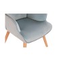 Armchair DKD Home Decor Blue Sky blue Natural Wood Plastic 67 x 75 x 96 cm