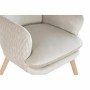 Armchair DKD Home Decor Natural Beige Wood Polyester (67 x 70 x 95 cm)