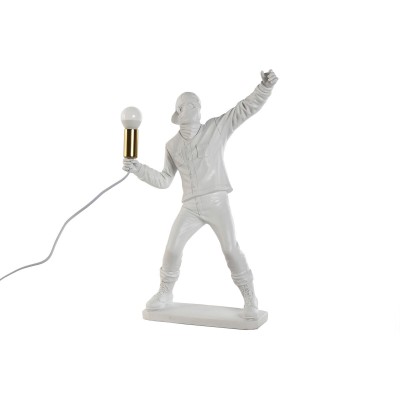 Lampe de bureau Home ESPRIT Blanc Doré Résine 220 V 32 x 13 x 52 cm