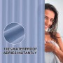Shower Curtain Exma basic azul Blue PVC 180 x 180 cm