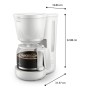 Drip Coffee Machine Philips HD7411/00 White 1080 W 1,25 L