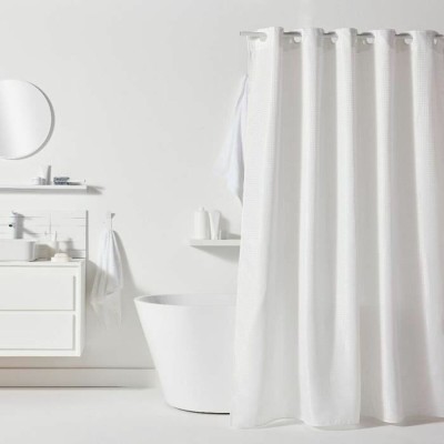 Rideau de Douche TODAY Blanc Polyester 180 x 200 cm (12 Unités)
