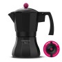 Italian Coffee Pot Taurus Black Moments 3 Black Aluminium 3 Cups