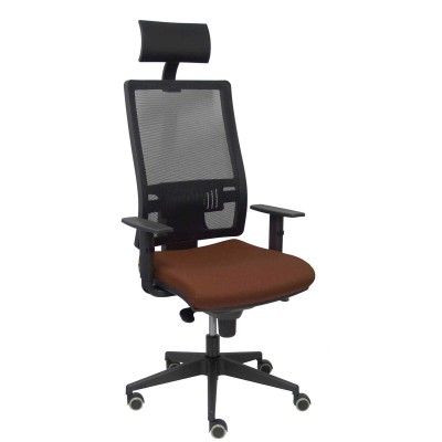 Chaise de Bureau avec Appui-tête Horna Piqueras y Crespo BALI463 Brun foncé