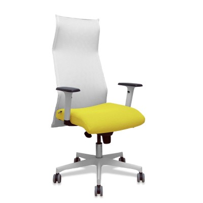 Chaise de Bureau Piqueras y Crespo 54BR65G Jaune Blanc