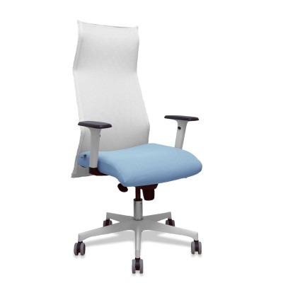 Chaise de Bureau Piqueras y Crespo 54BR65G Blanc Bleu ciel