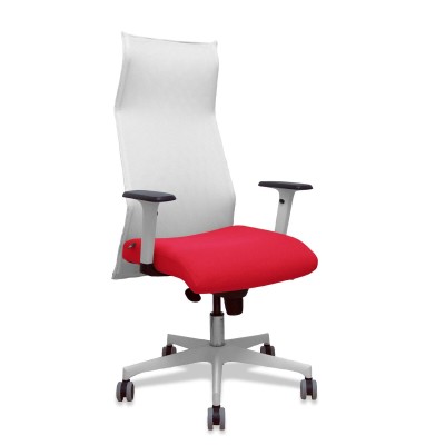 Chaise de Bureau Piqueras y Crespo 54BR65G Blanc Rouge