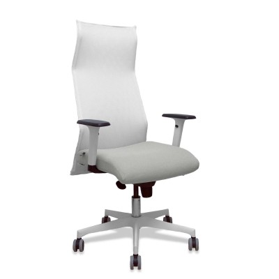 Chaise de Bureau Piqueras y Crespo 54BR65G Blanc Gris clair