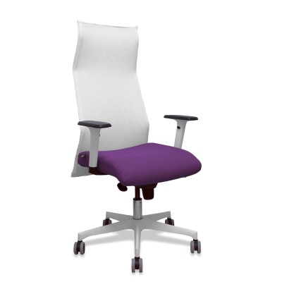 Chaise de Bureau Piqueras y Crespo 54BR65G Blanc Violet