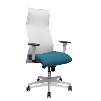 Office Chair Piqueras y Crespo 54BR65G White Petroleum green