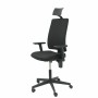 Office Chair with Headrest Lezuza Piqueras y Crespo 322NECC Black