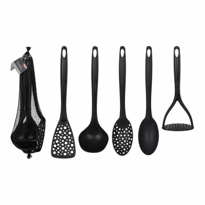 Set of Kitchen Utensils Lifetime Black Plastic 5 Pieces