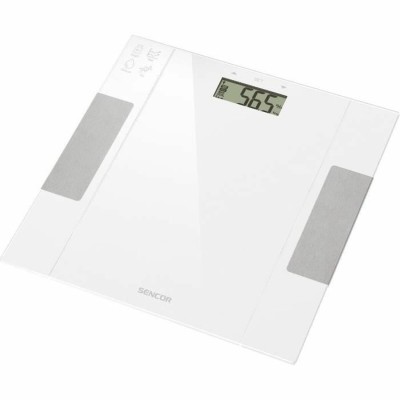 Digital Bathroom Scales Sencor White Glass 150 kg