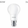 Lampe LED Philips 60 W Mat Vert tendre F 8 W 60 W B22 3 Unités (2700 K)