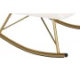 Rocking Chair Home ESPRIT White Golden Polyester Metal 73 x 75 x 97 cm