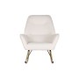 Rocking Chair Home ESPRIT White Golden Polyester Metal 73 x 75 x 97 cm