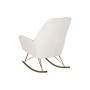 Rocking Chair Home ESPRIT White Golden Polyester Metal 73 x 75 x 97 cm