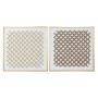 Painting Home ESPRIT White Golden Natural Abstract Modern 100 x 3,5 x 100 cm (2 Units)