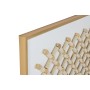 Painting Home ESPRIT White Golden Natural Abstract Modern 100 x 3,5 x 100 cm (2 Units)