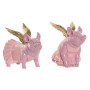 Decorative Figure Home ESPRIT Pink Pig 19 x 11 x 17 cm (2 Units)