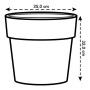 Plant pot Elho White Plastic Circular Ø 35 cm Ø 35 x 32 cm