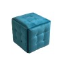 Jeu de tabourets GO GIFT Transformer Bleu Velours Acier 50 x 50 x 50 cm Pouf 5 en 1 5 Unités